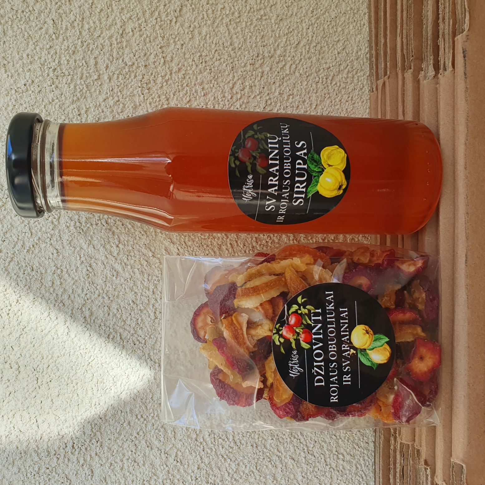 Svarainių ir rojaus obuoliukų sirupas 225ml