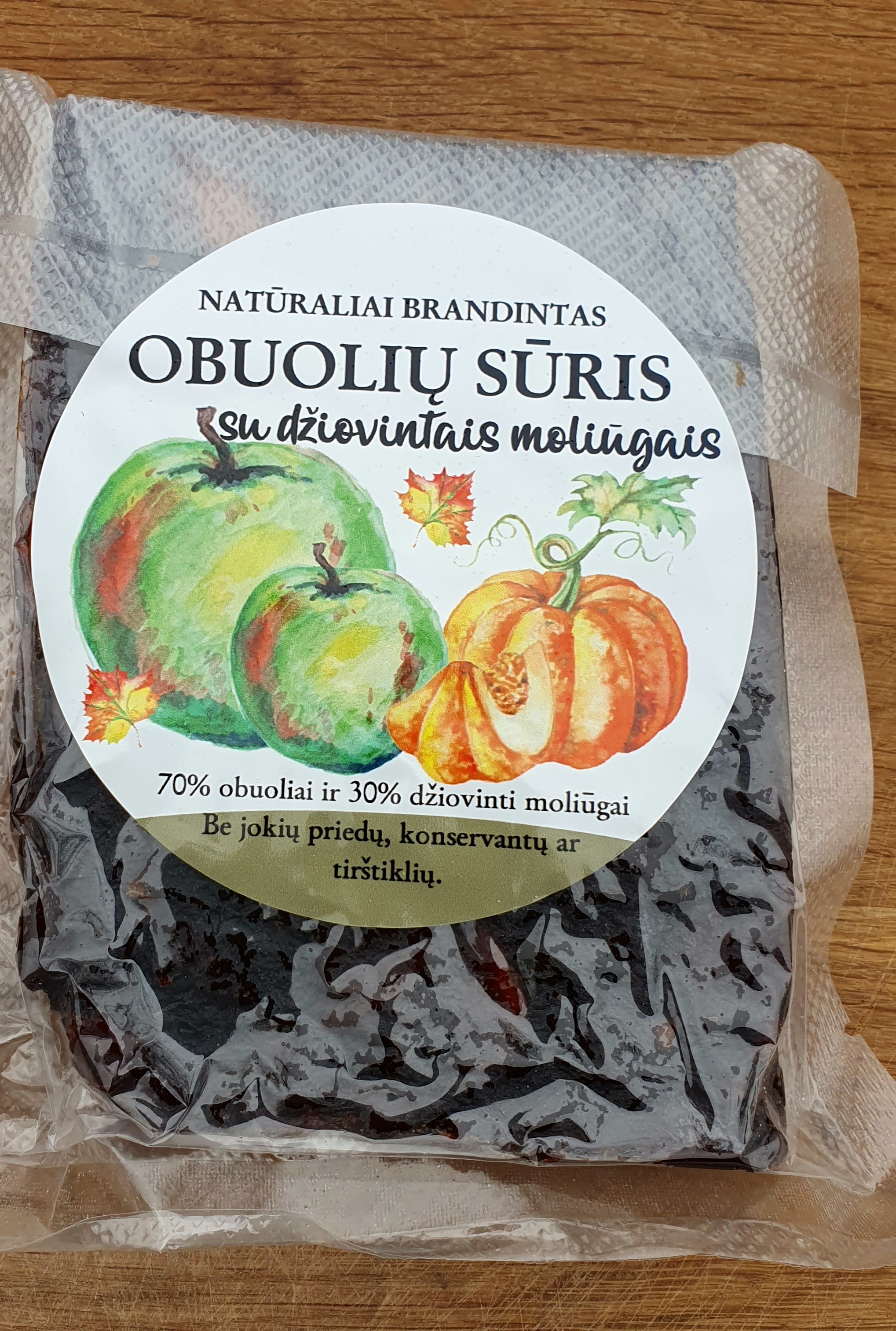 Obuolių sūris su džiovintais moliūgų cukatais 320-340g