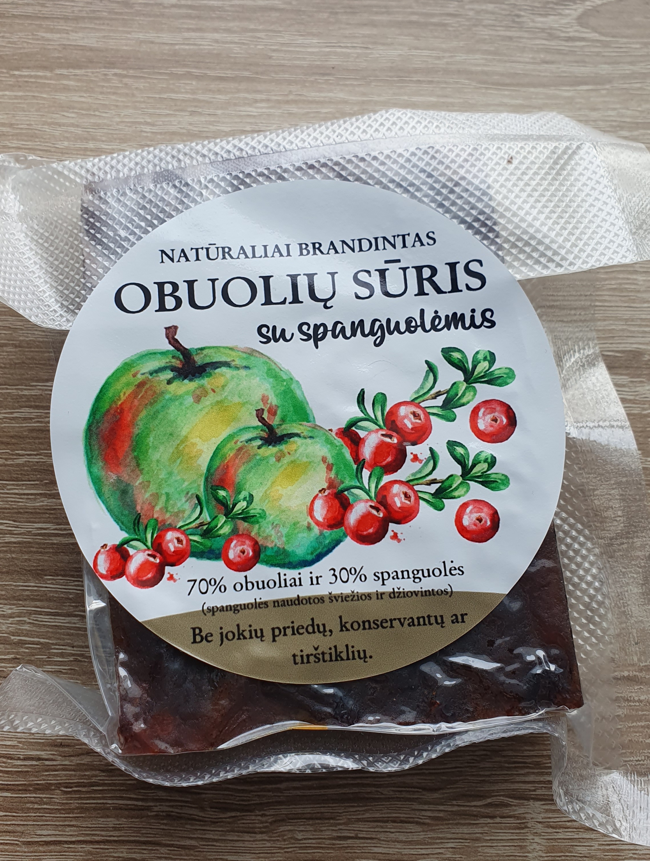 Obuolių sūris su spanguolėmis 355g