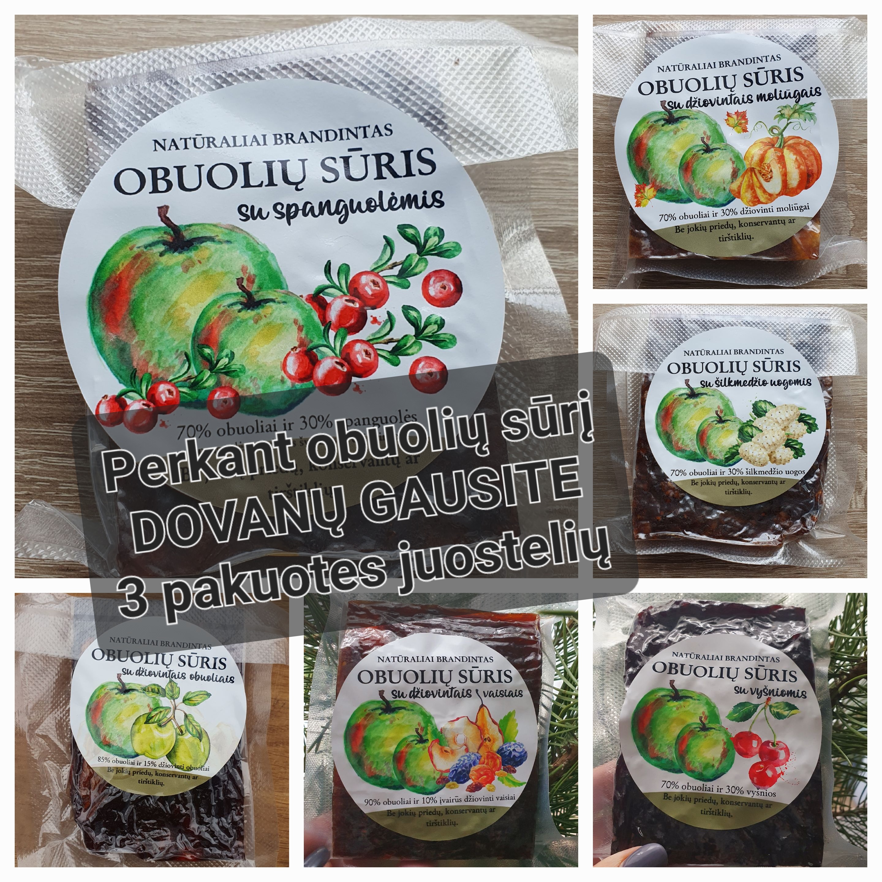 Obuolių sūris 225-265g svorio
