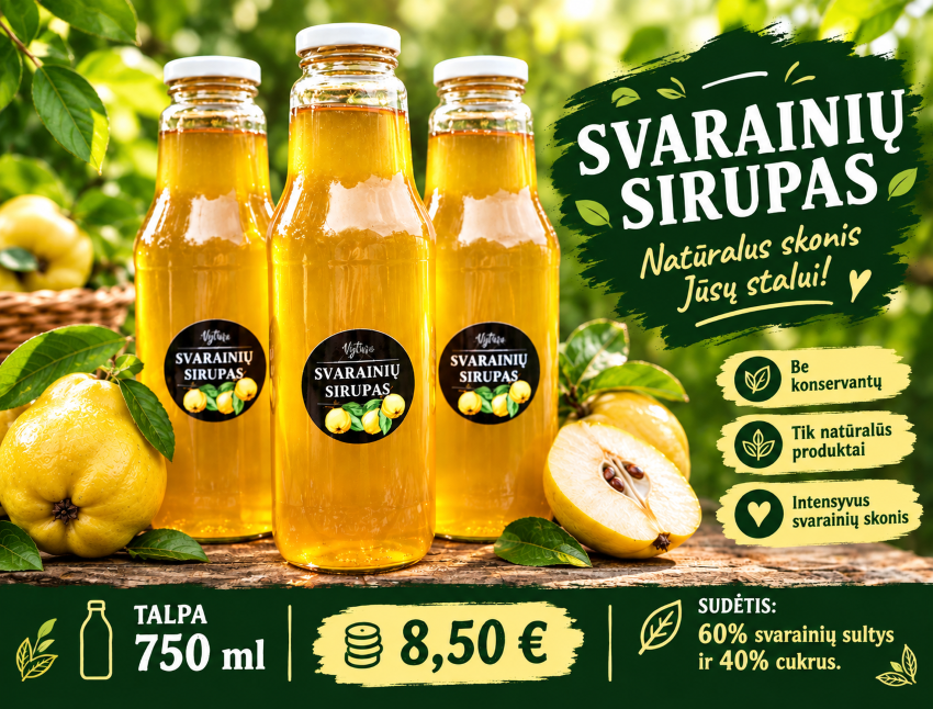 Svarainių sirupas _ 750ml