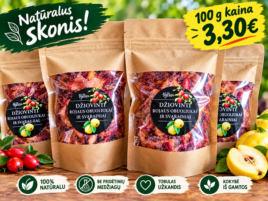 Džiovinti svarainiai su rojaus obuoliukais 100g
